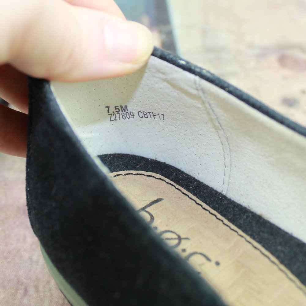 Boc Black Charcoal Fabric Mary Jane Slip On Flats Shoes Size 7 M - Picture 5 of 9